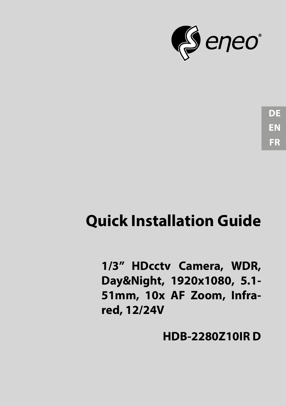 Eneo HDB-2280Z10IR D User Manual | 40 pages