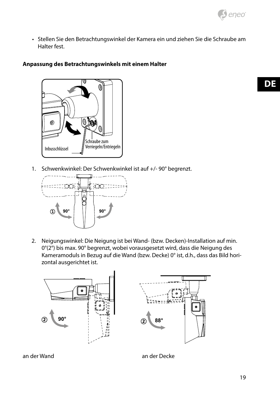 Eneo HDB-2280Z10IR D User Manual | Page 19 / 40