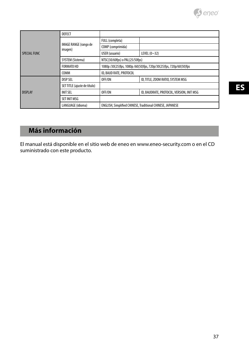 Más información | Eneo HDB-2280Z10IR D User Manual | Page 37 / 40