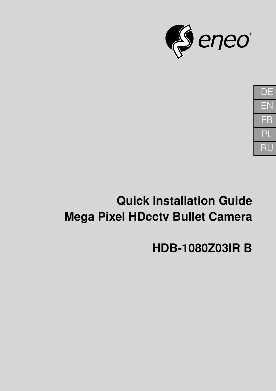 Eneo HDB-1080Z03IR B User Manual | 56 pages