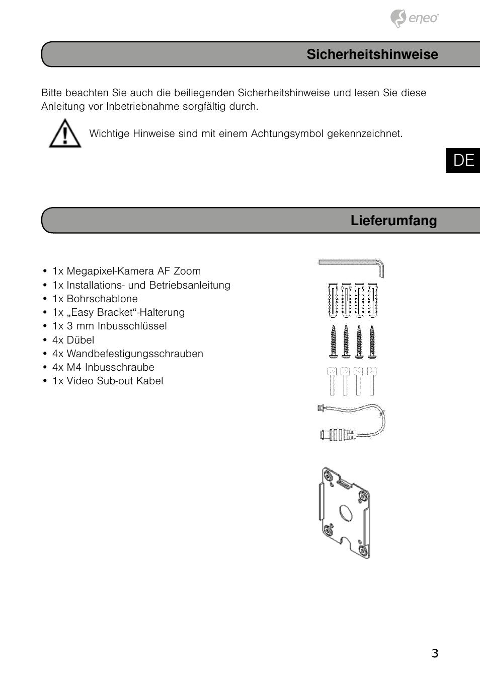 De en fr pl ru | Eneo HDB-1080Z03IR B User Manual | Page 3 / 56