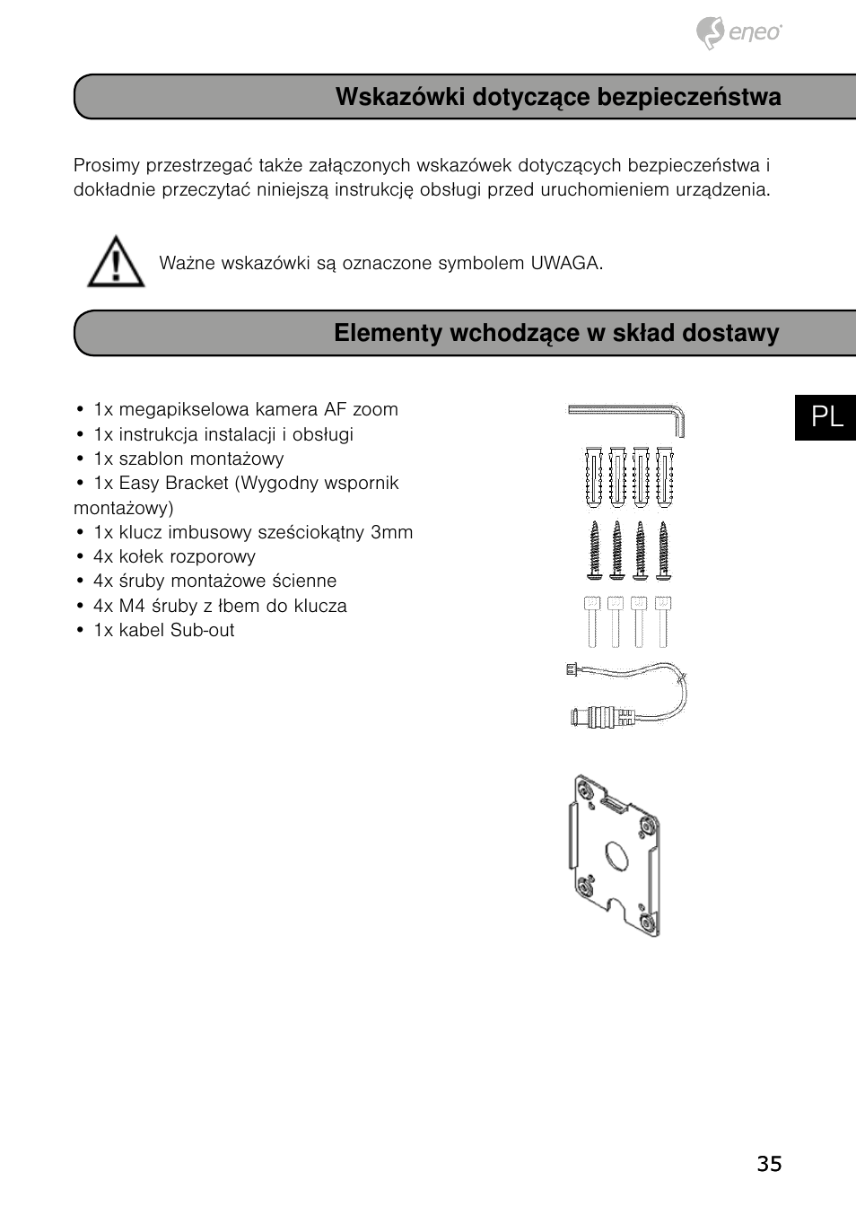 De en fr pl ru | Eneo HDB-1080Z03IR B User Manual | Page 35 / 56