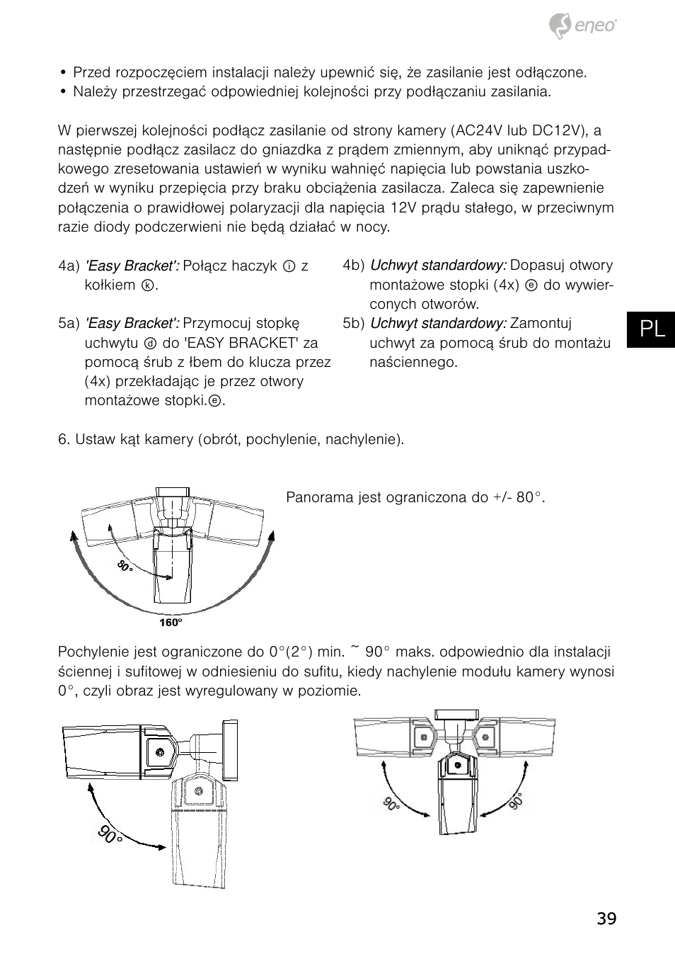 De en fr pl ru | Eneo HDB-1080Z03IR B User Manual | Page 39 / 56