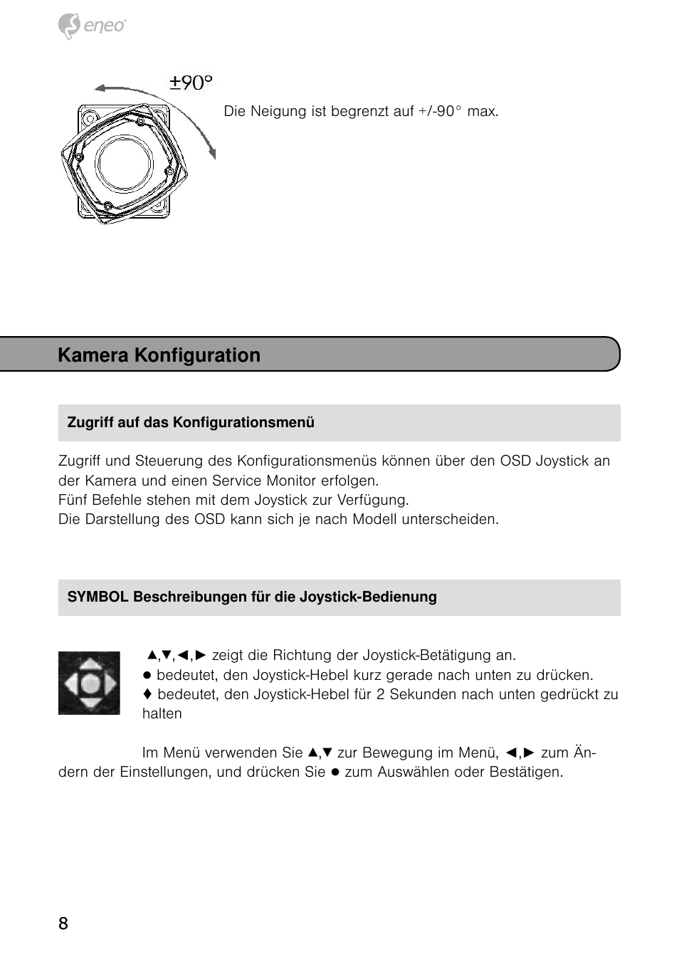 Kamera konfiguration | Eneo HDB-1080Z03IR B User Manual | Page 8 / 56