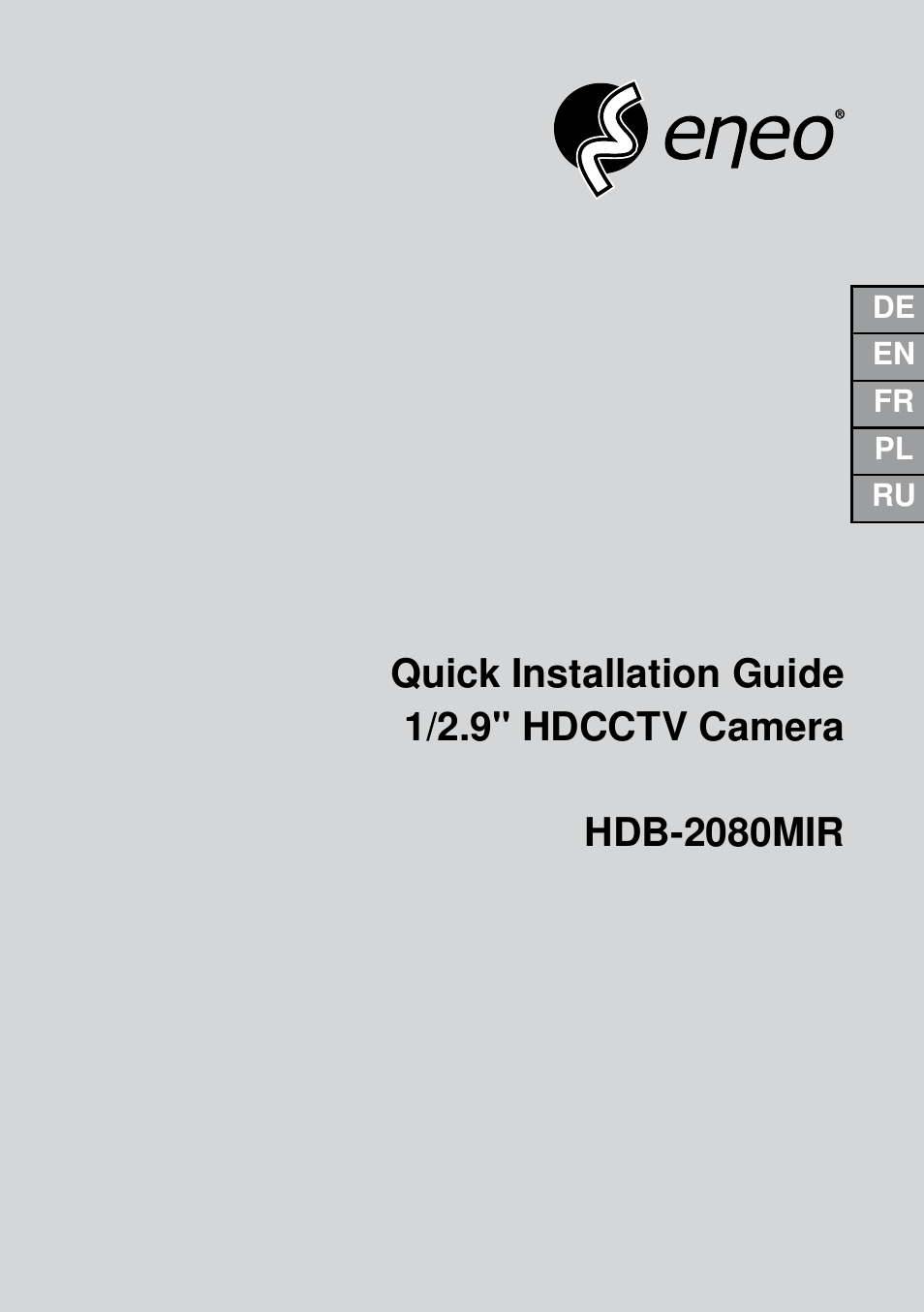 Eneo HDB-2080MIR User Manual | 60 pages