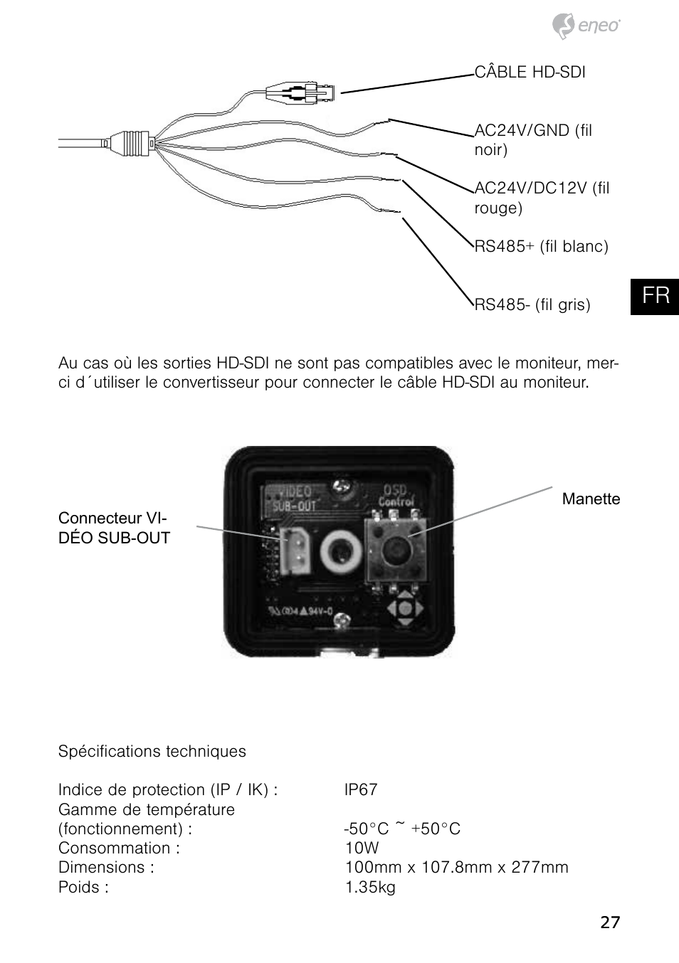De en fr pl ru | Eneo HDB-2080MIR User Manual | Page 27 / 60