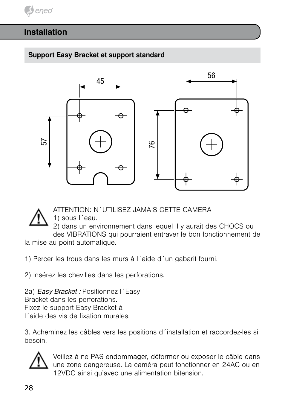 Installation | Eneo HDB-2080MIR User Manual | Page 28 / 60