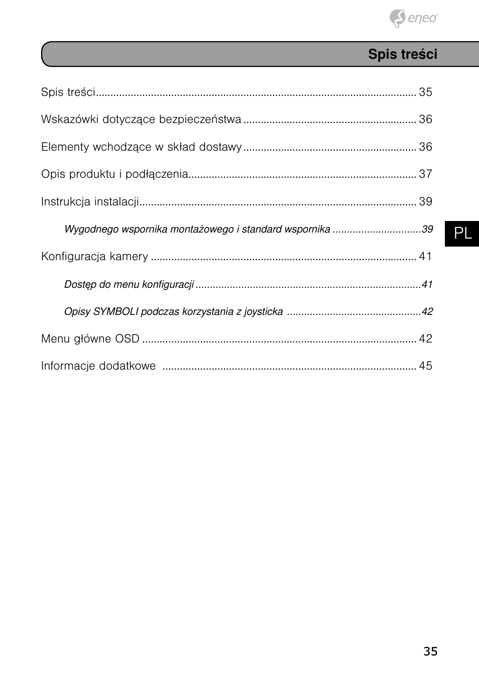 De en fr pl ru | Eneo HDB-2080MIR User Manual | Page 35 / 60