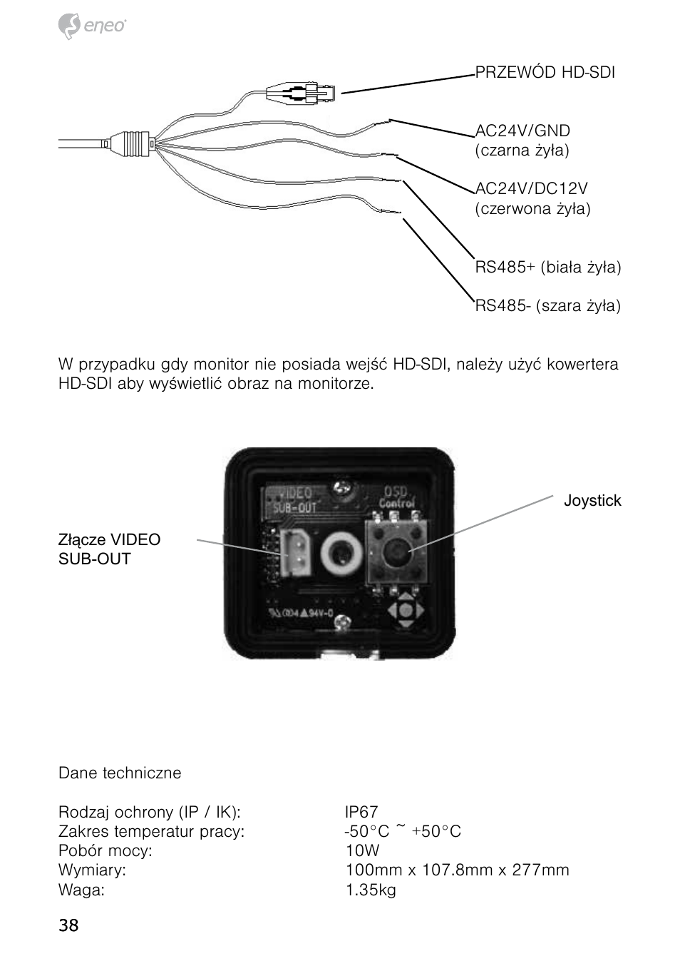 Eneo HDB-2080MIR User Manual | Page 38 / 60