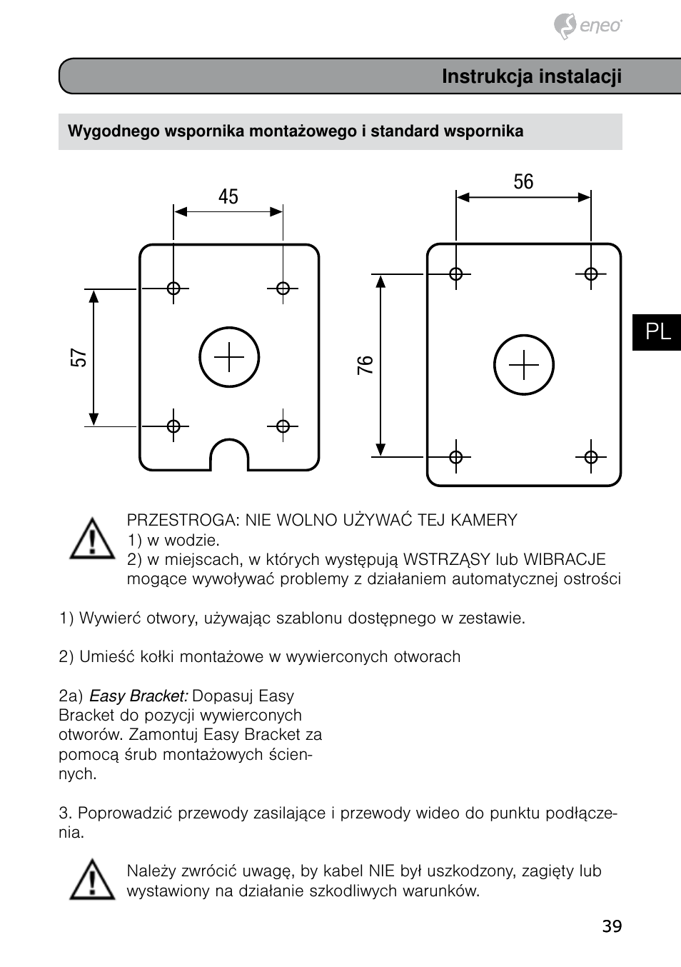 De en fr pl ru | Eneo HDB-2080MIR User Manual | Page 39 / 60