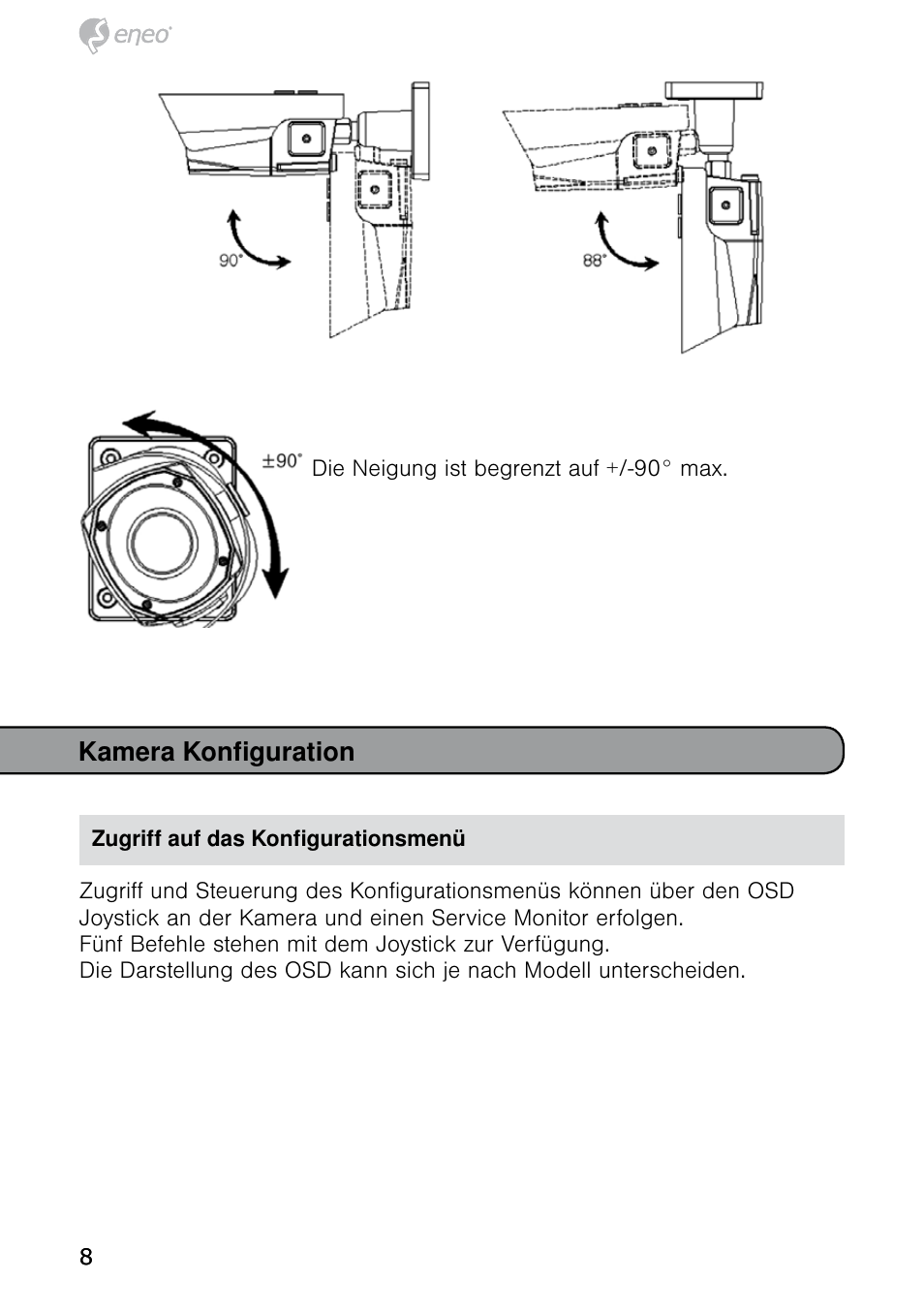 Kamera konfiguration | Eneo HDB-2080MIR User Manual | Page 8 / 60
