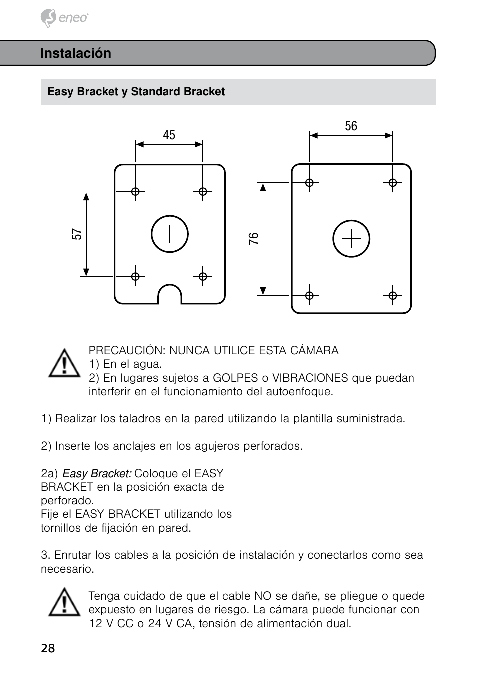Instalación | Eneo HDB-2080MIR User Manual | Page 28 / 36