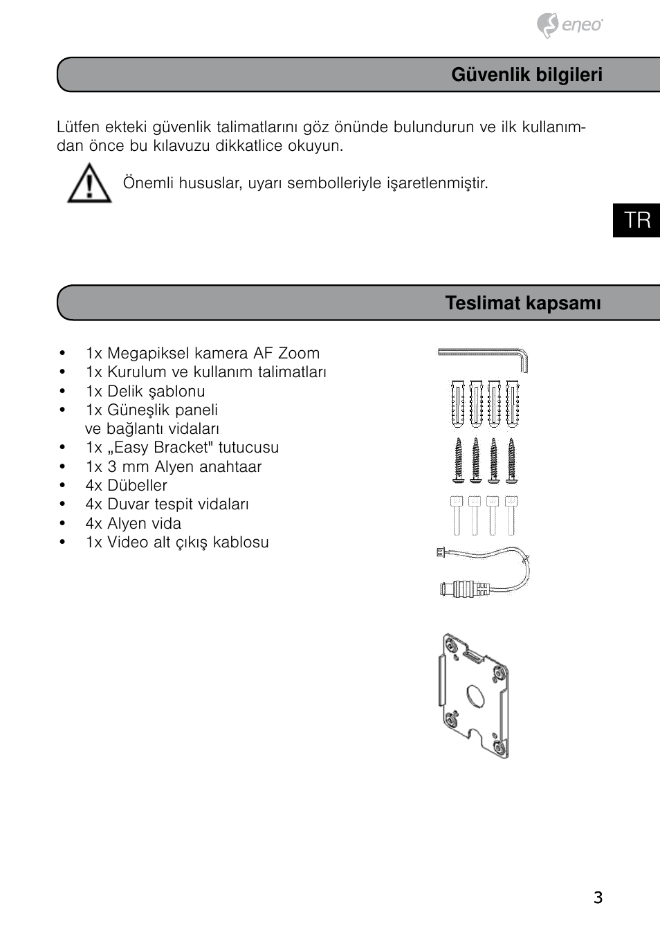 Tr it es ro | Eneo HDB-2080MIR User Manual | Page 3 / 36