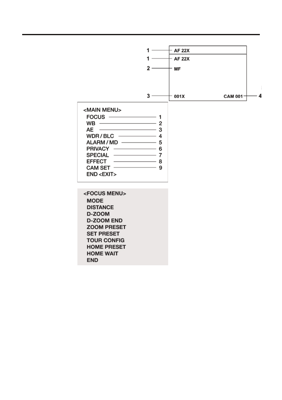 Reglage de la camera | Eneo VKCD-1416C User Manual | Page 62 / 73