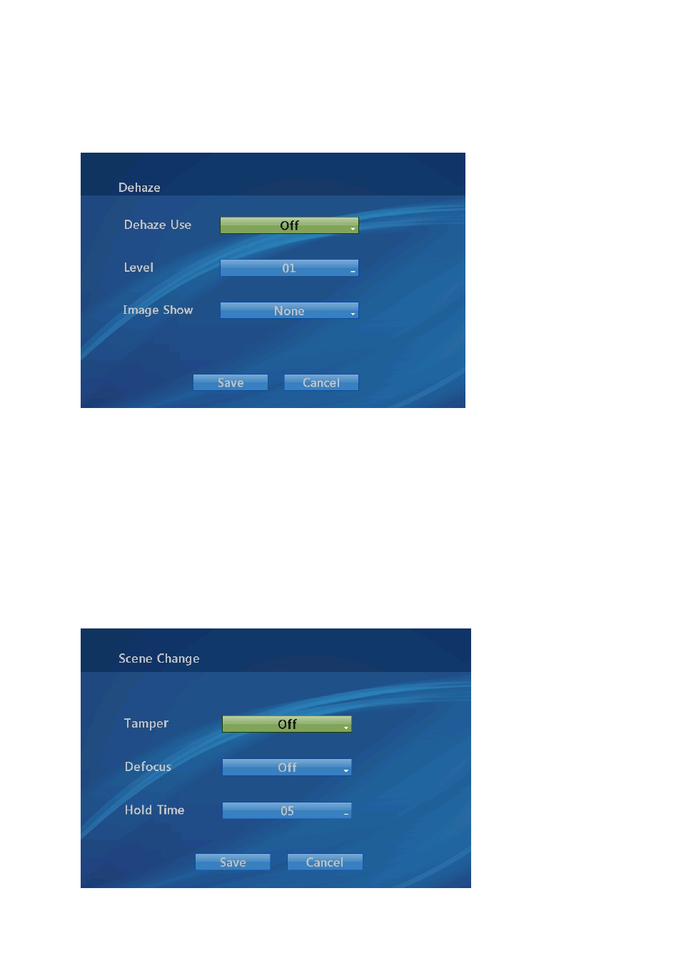 Dehaze, 6 scene change, 5 dehaze | Eneo EDC-4222B User Manual | Page 46 / 72