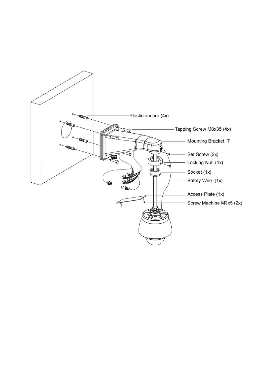 Appendix b — wall mount | Eneo EDMC-3221B/E User Manual | Page 29 / 46
