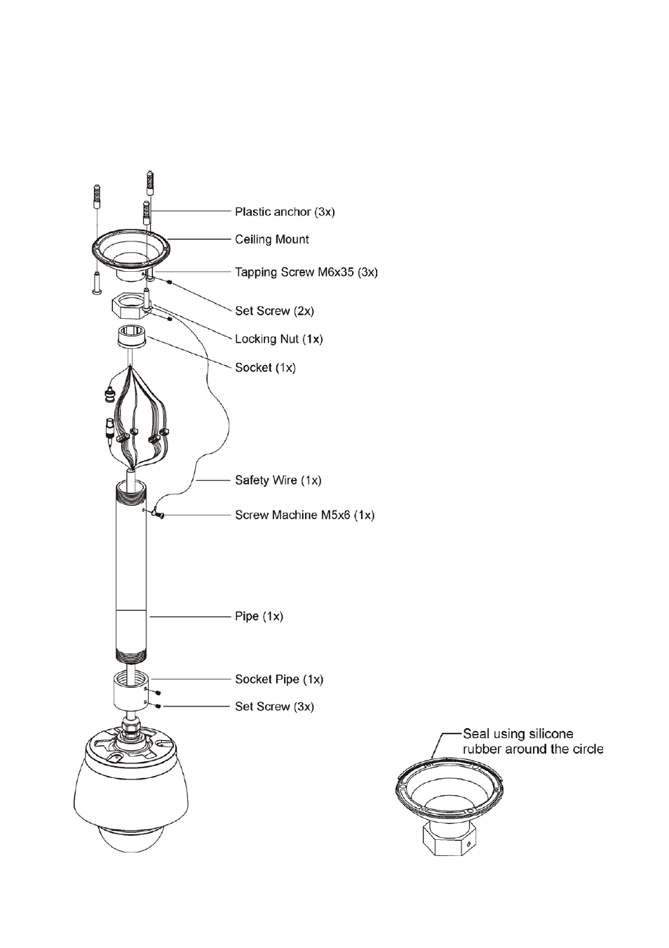 Appendix c — ceiling mount | Eneo EDMC-3221B/E User Manual | Page 30 / 46