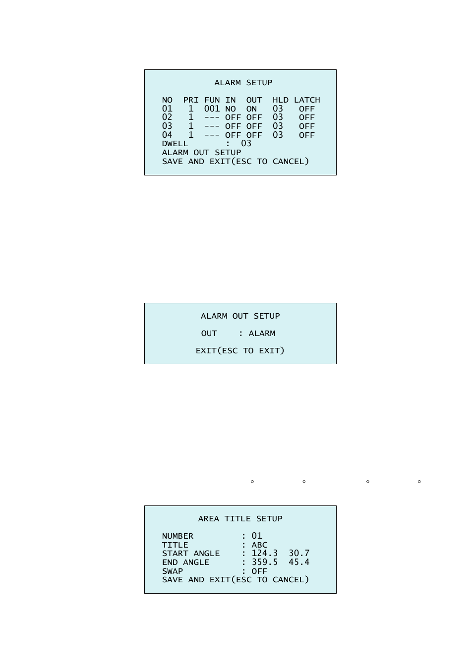 9 alarm, 10 area title | Eneo EDMC-3221B User Manual | Page 29 / 48
