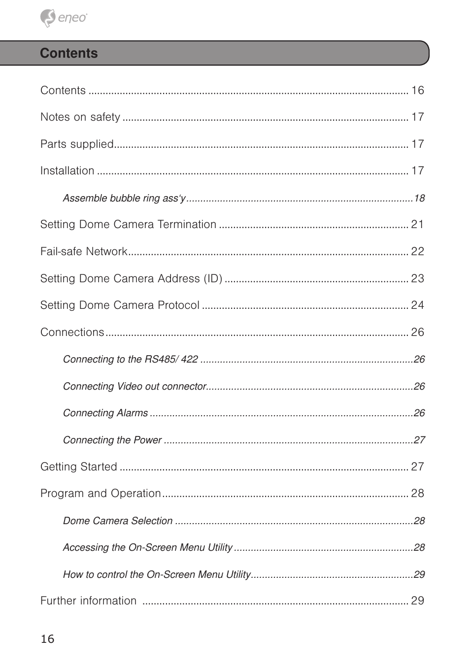 Eneo EDC-4372 User Manual | Page 16 / 72