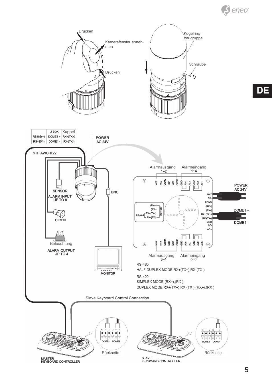 De en fr pl ru | Eneo EDC-4372 User Manual | Page 5 / 72