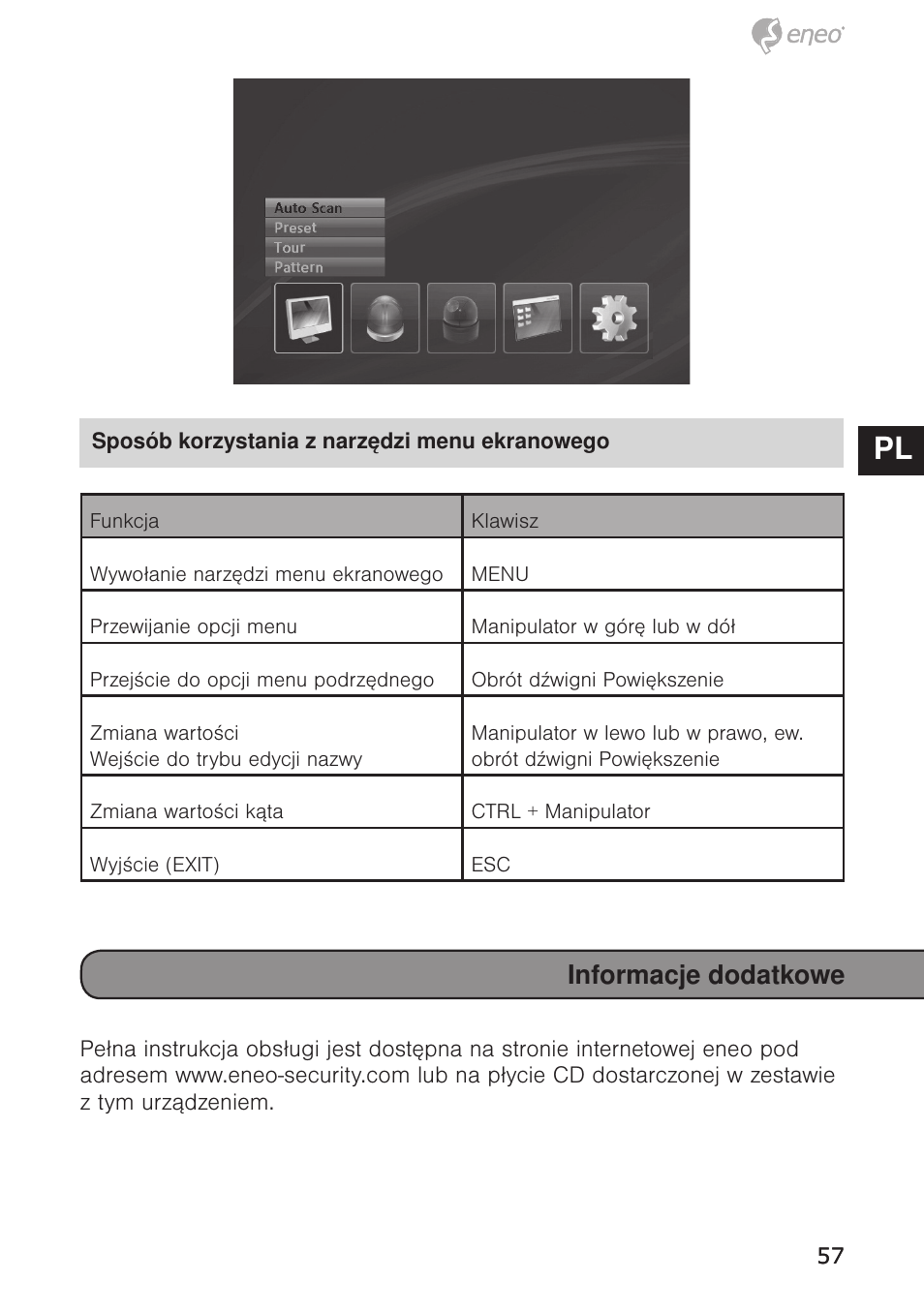 De en fr pl ru | Eneo EDC-4372 User Manual | Page 57 / 72