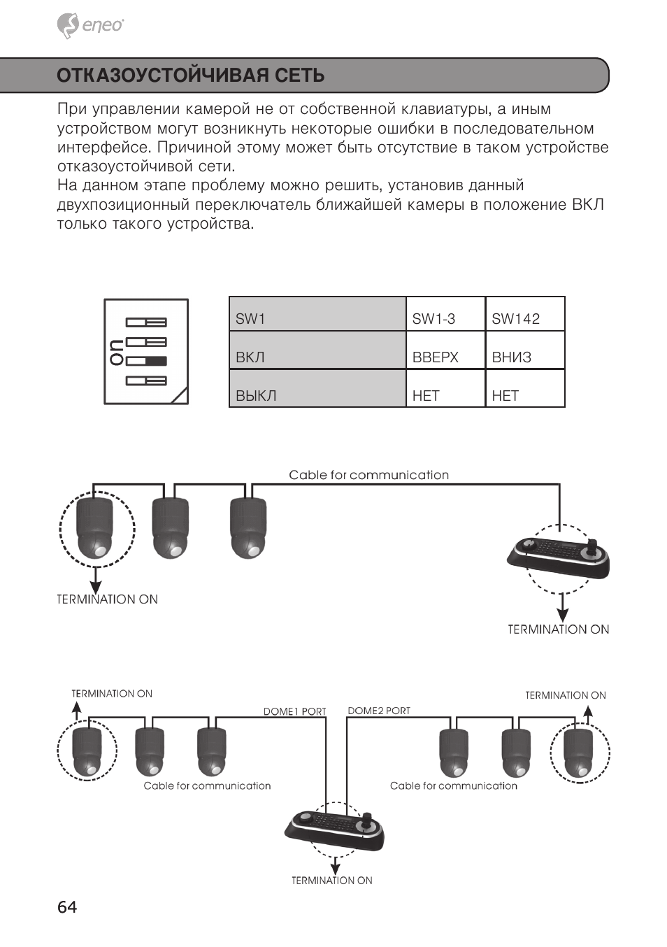 Отказоустойчивая сеть | Eneo EDC-4372 User Manual | Page 64 / 72