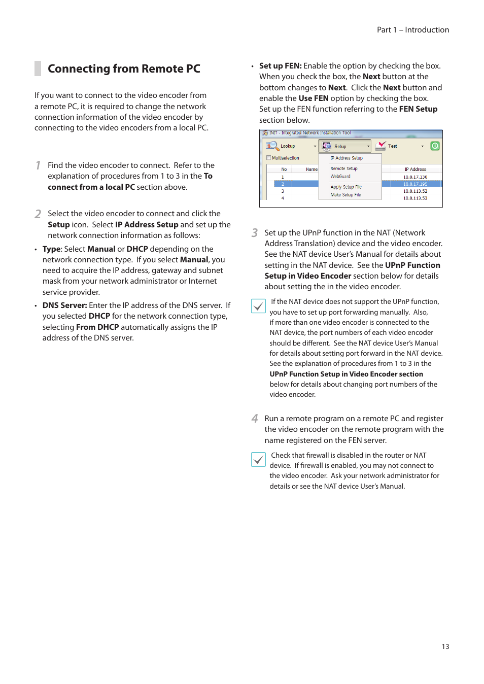 Connecting from remote pc | Eneo PLS-5304 User Manual | Page 13 / 34