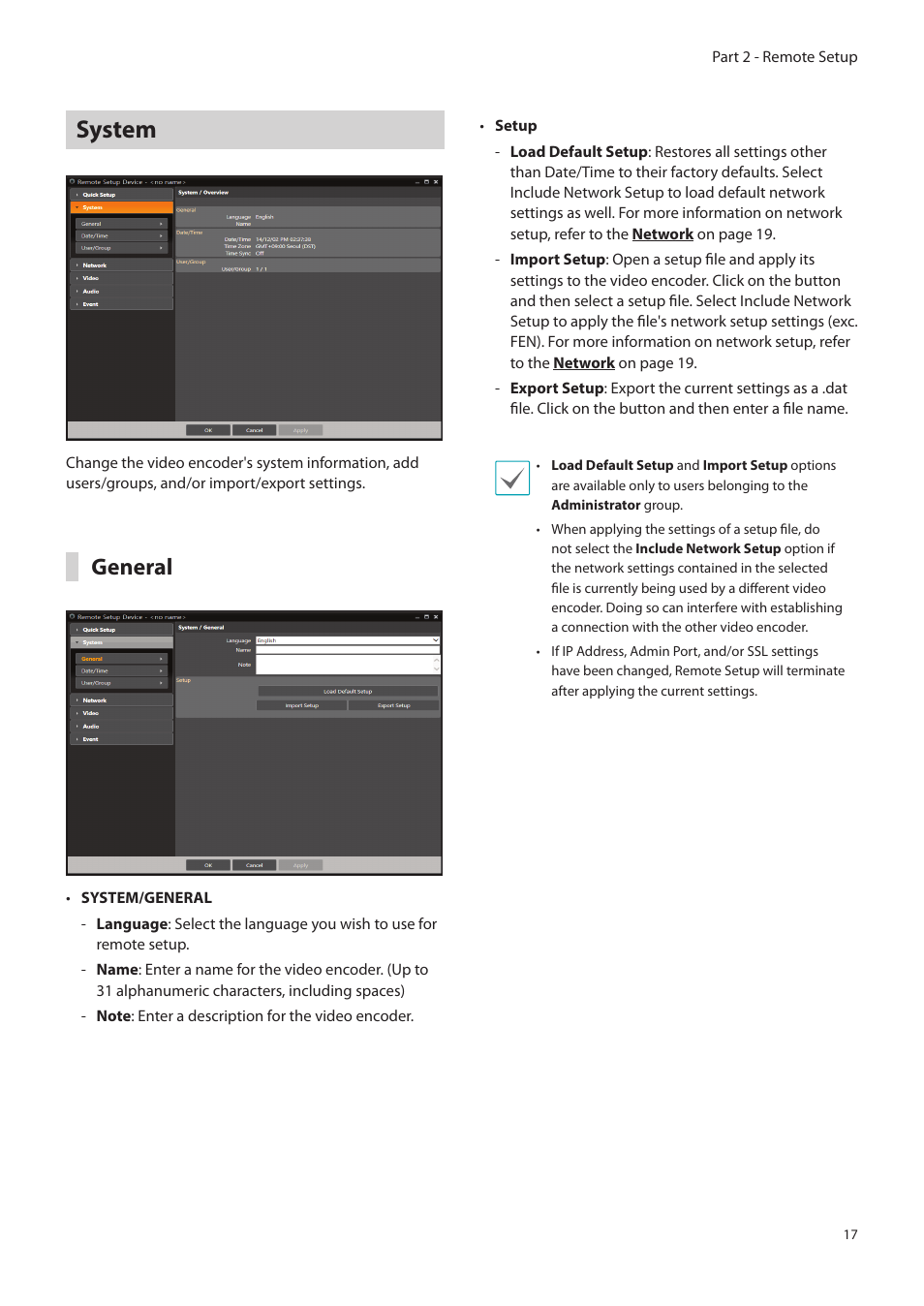 System, General | Eneo PLS-5304 User Manual | Page 17 / 34