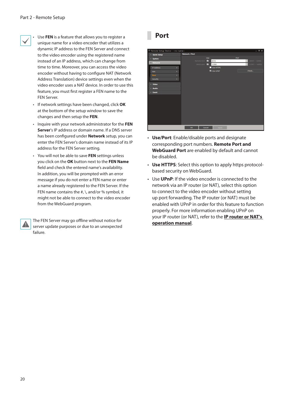Port | Eneo PLS-5304 User Manual | Page 20 / 34