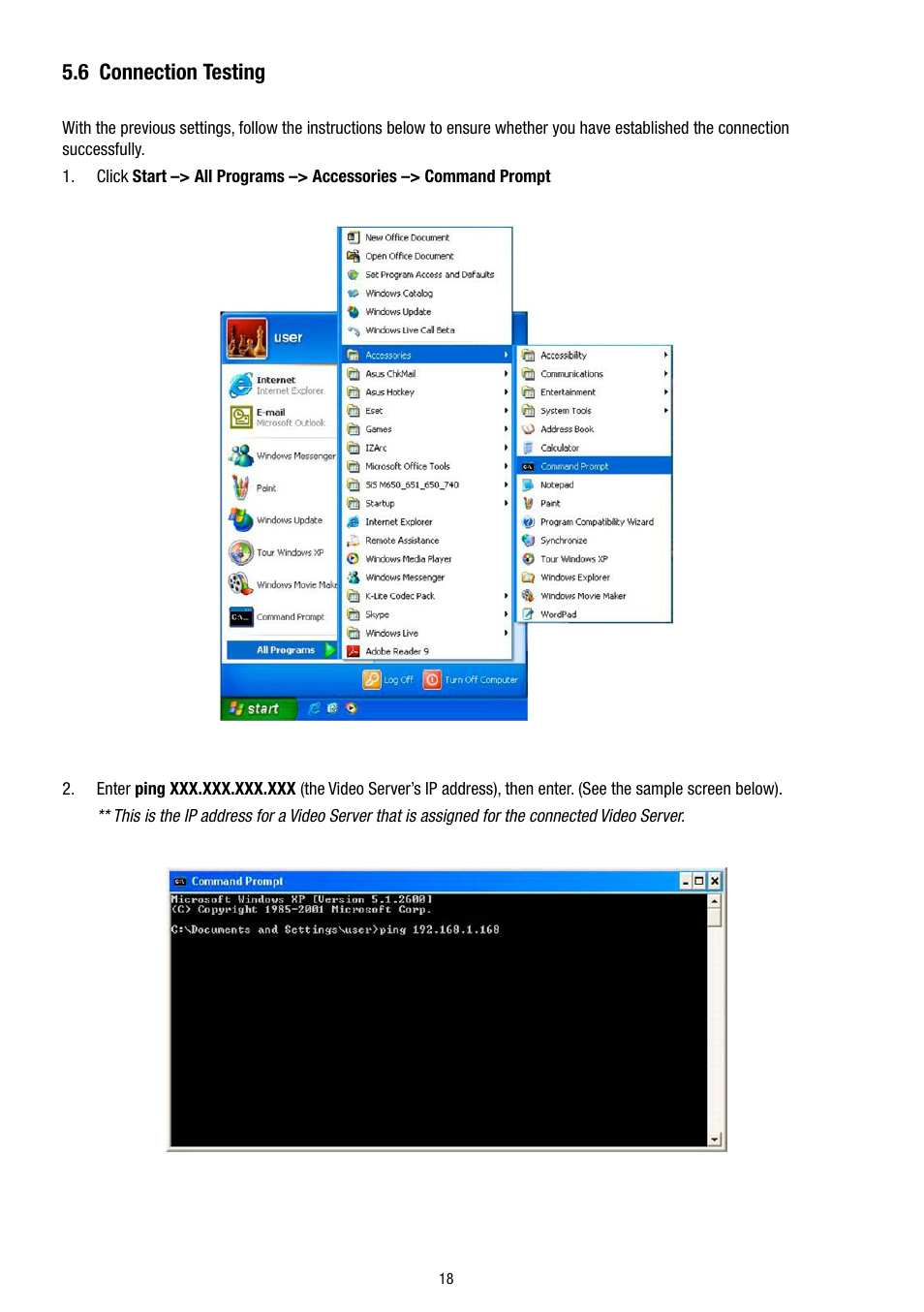 6 connection testing | Eneo GLS-2302H User Manual | Page 18 / 84