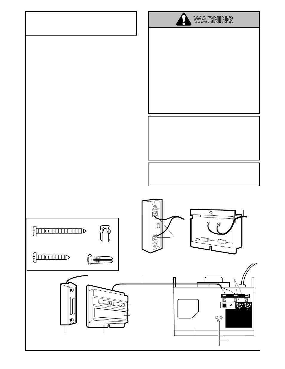 6) install the door control, Warning, Installation step 6 | Install the door control | Chamberlain Series 1200 User Manual | Page 14 / 36