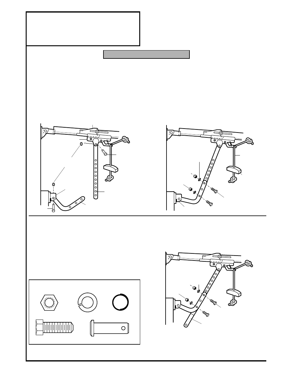 12) connect door arm to trolley, Sectional doors only, Installation step 12 | Connect door arm to trolley | Chamberlain Series 1200 User Manual | Page 22 / 36