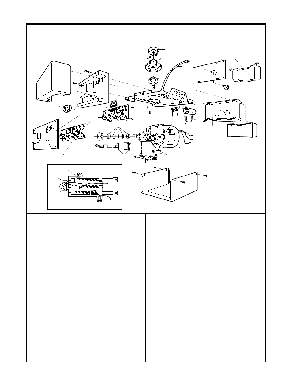 Opener assembly parts, Repair parts | Chamberlain Series 1200 User Manual | Page 33 / 36