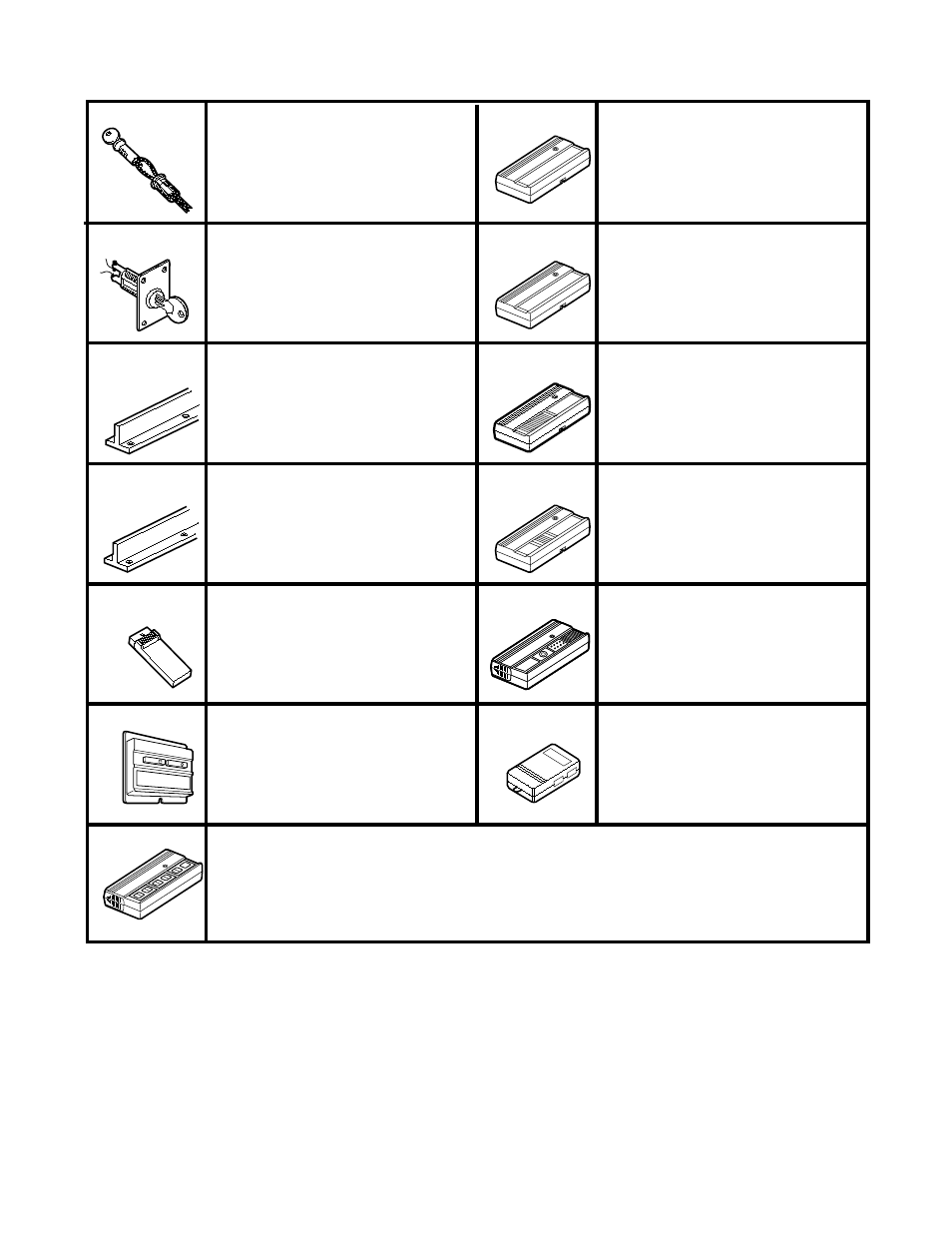 Accessories, Accessories available for your opener | Chamberlain Series 1200 User Manual | Page 34 / 36