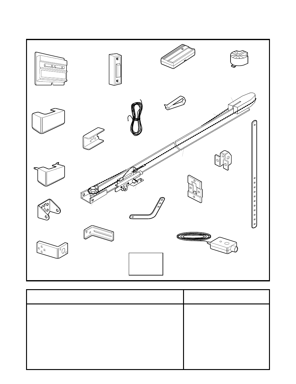 Opener carton inventory | Chamberlain Series 1200 User Manual | Page 5 / 36