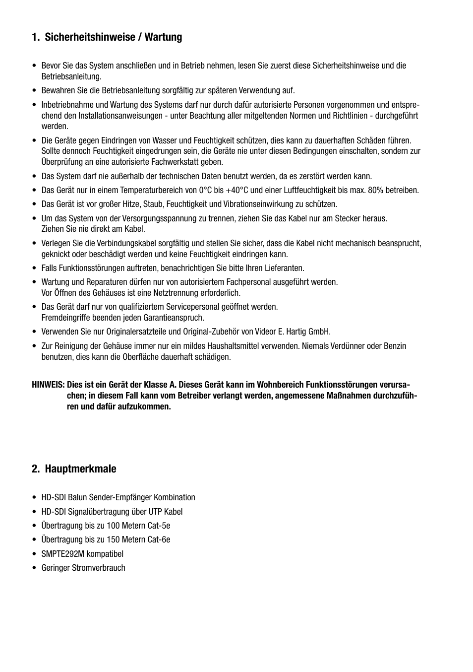 Eneo HDA-1020TRB User Manual | Page 2 / 36