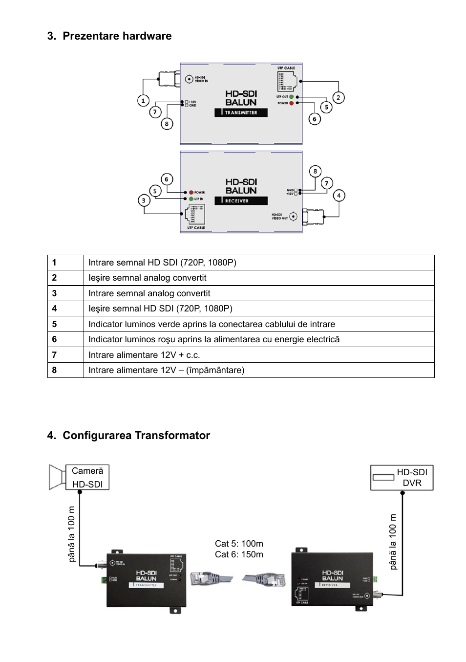 Prezentare hardware, Configurarea transformator | Eneo HDA-1020TRB User Manual | Page 35 / 36