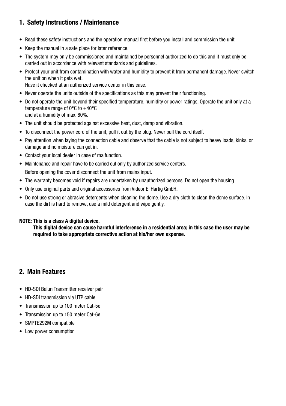 Eneo HDA-1020TRB User Manual | Page 6 / 36