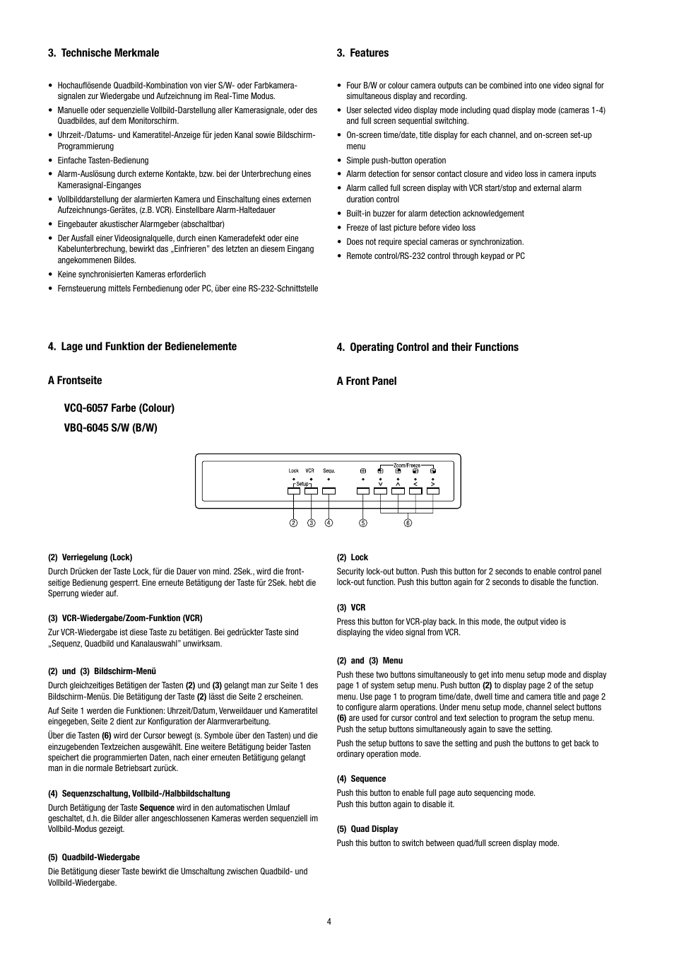 Eneo VCQ-6057 User Manual | Page 4 / 36