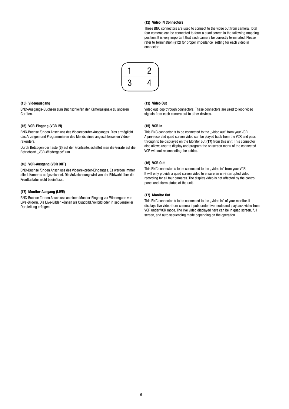 Eneo VCQ-6057 User Manual | Page 6 / 36