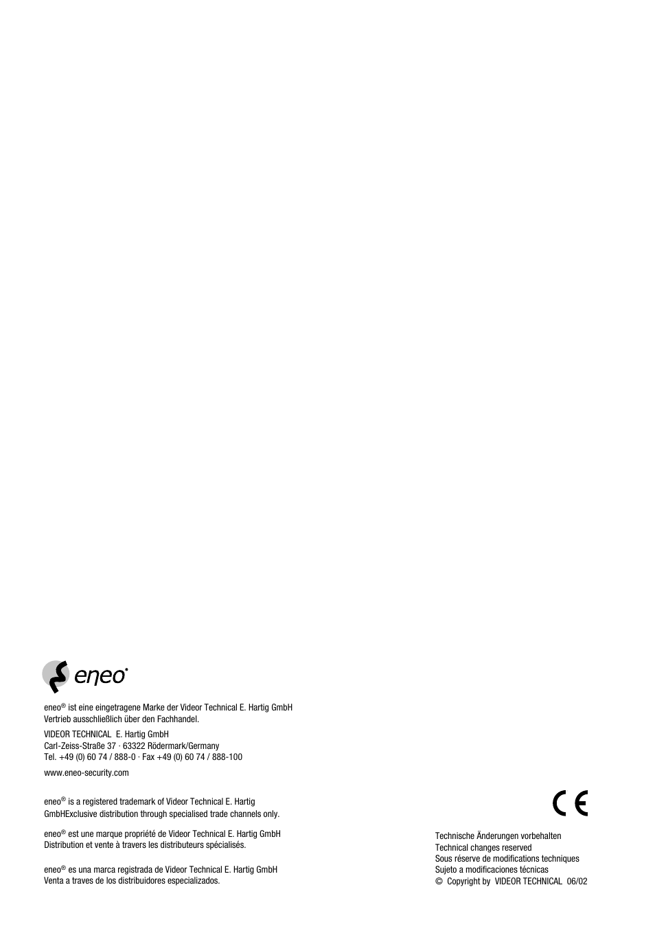 Eneo VDA-4A User Manual | Page 28 / 28