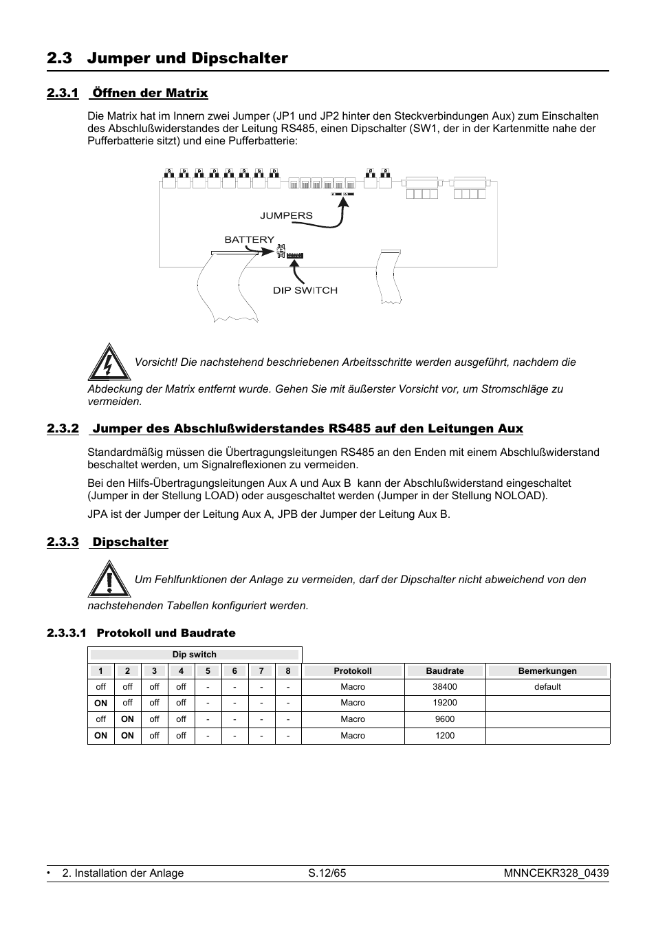 3 jumper und dipschalter | Eneo EKR-32/8 User Manual | Page 14 / 204