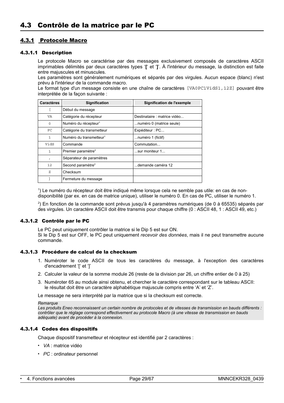 3 contrôle de la matrice par le pc | Eneo EKR-32/8 User Manual | Page 163 / 204