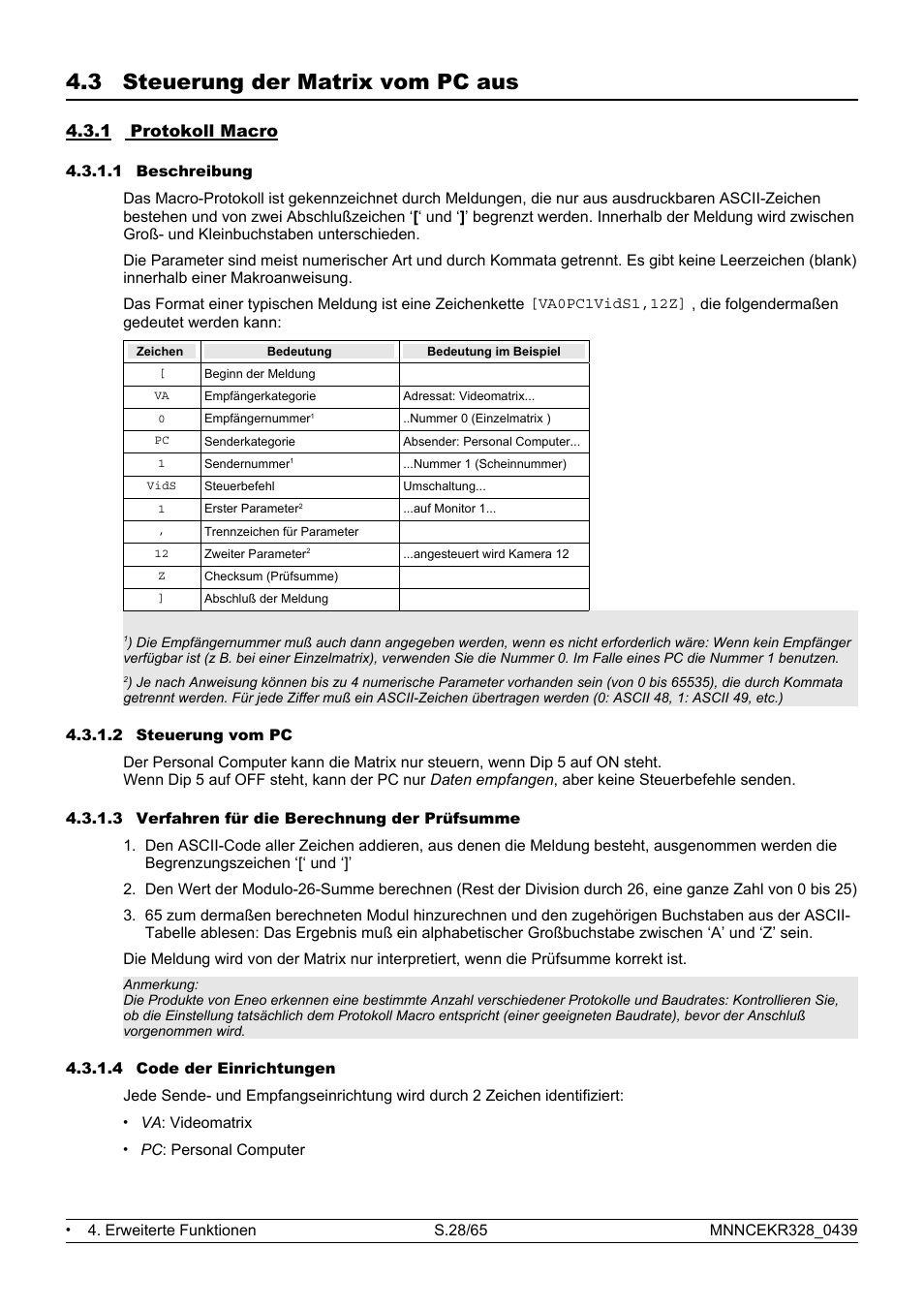 3 steuerung der matrix vom pc aus | Eneo EKR-32/8 User Manual | Page 30 / 204