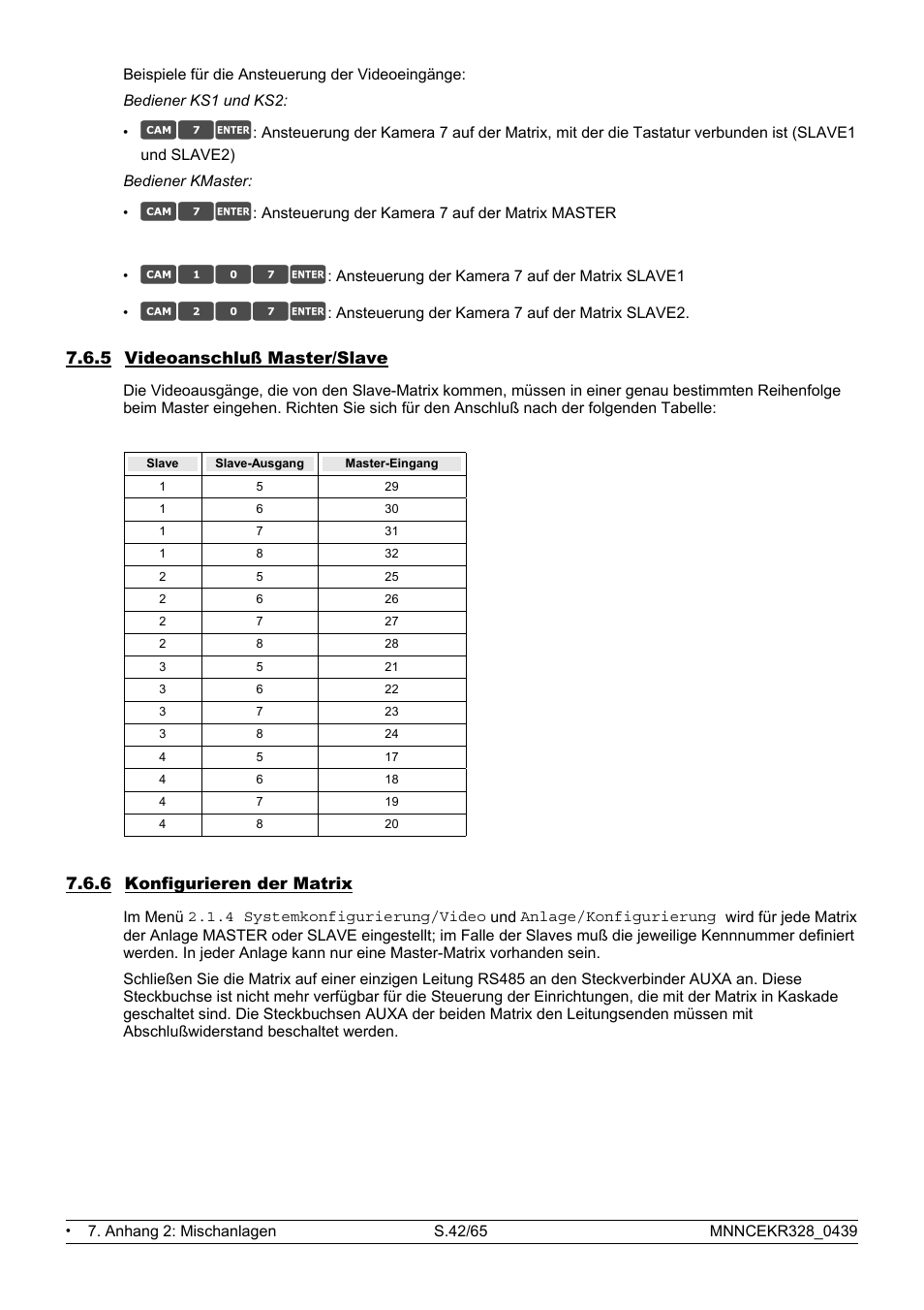 C107e, C207e | Eneo EKR-32/8 User Manual | Page 44 / 204