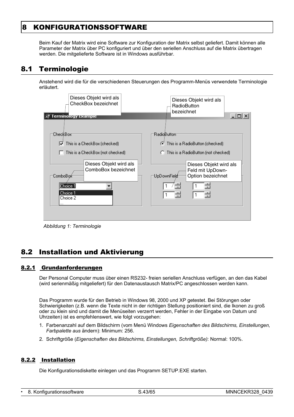 8 konfigurationssoftware, 1 terminologie, 2 installation und aktivierung | Eneo EKR-32/8 User Manual | Page 45 / 204