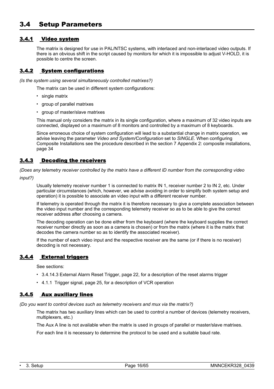 4 setup parameters | Eneo EKR-32/8 User Manual | Page 84 / 204