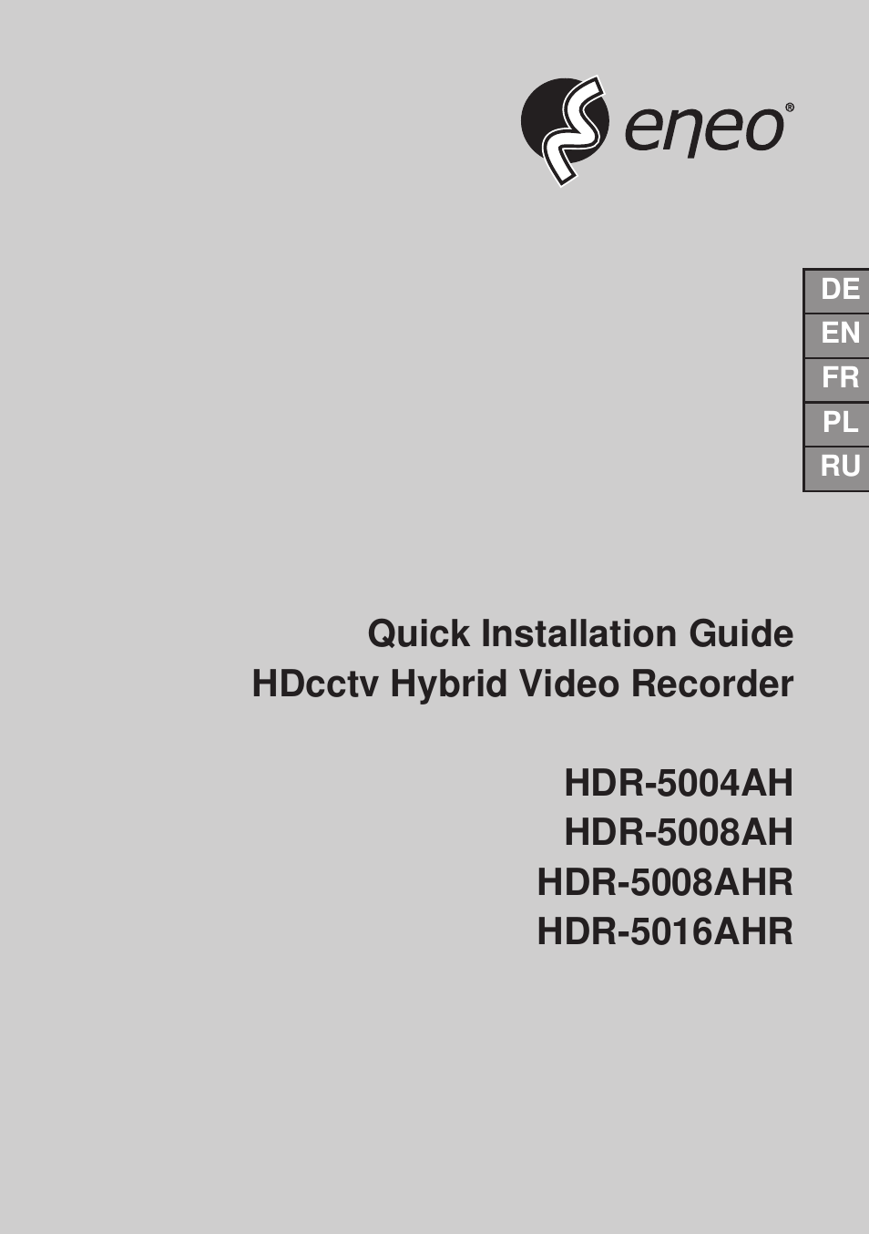 Eneo HDR-5004AH1.0 User Manual | 32 pages