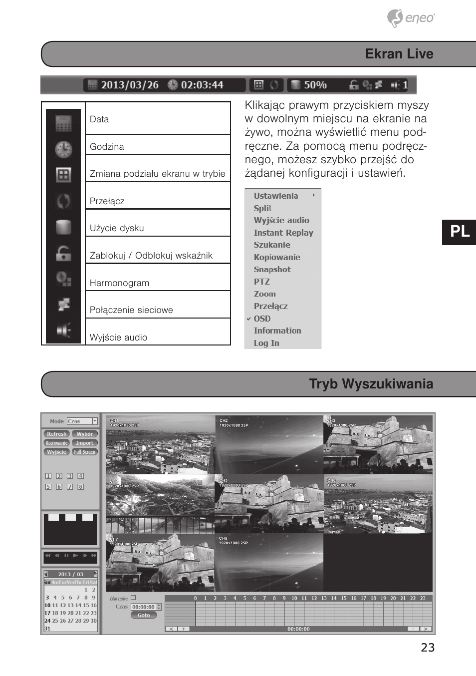 De en fr pl ru | Eneo HDR-5004AH1.0 User Manual | Page 23 / 32