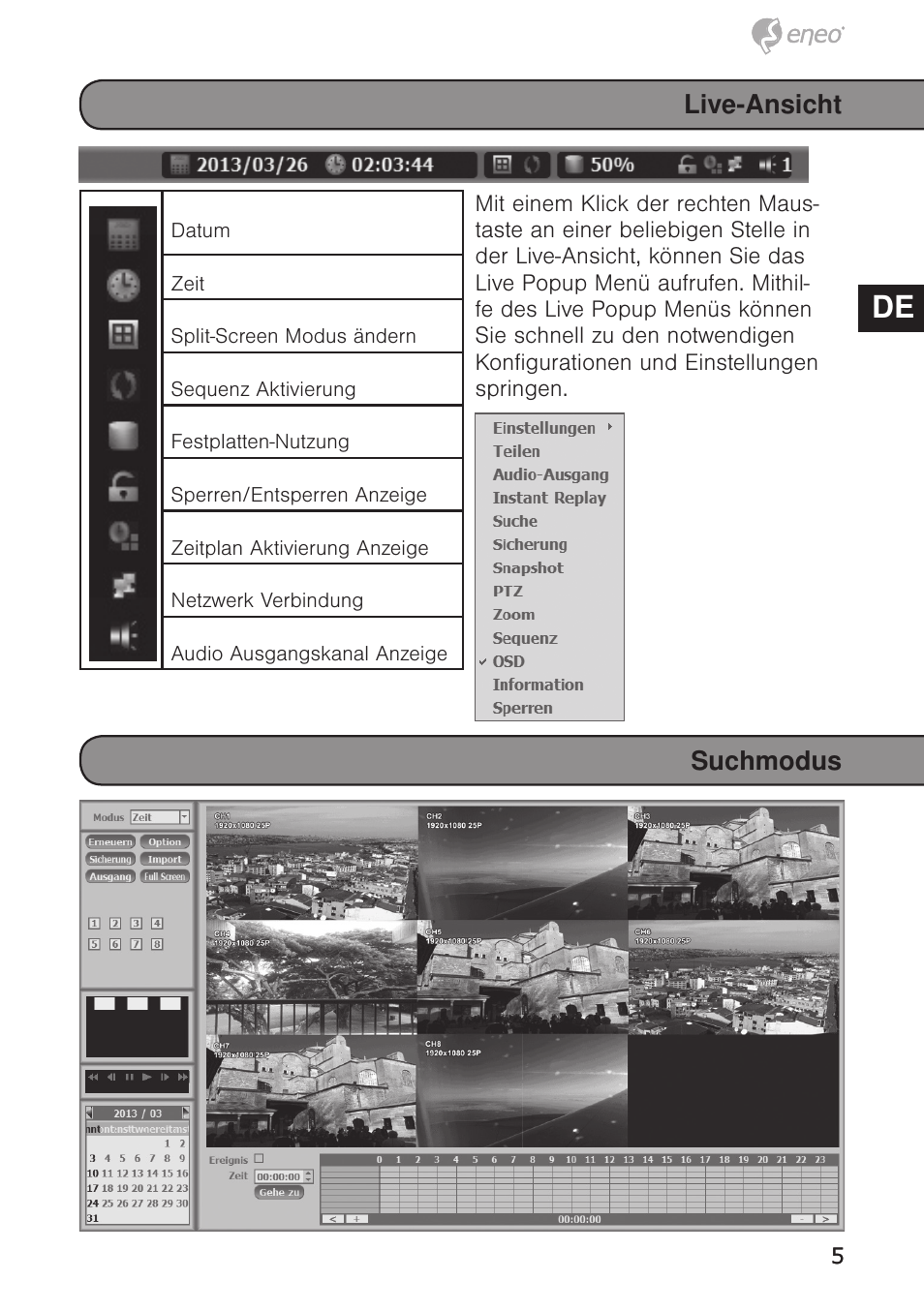 De en fr pl ru | Eneo HDR-5004AH1.0 User Manual | Page 5 / 32